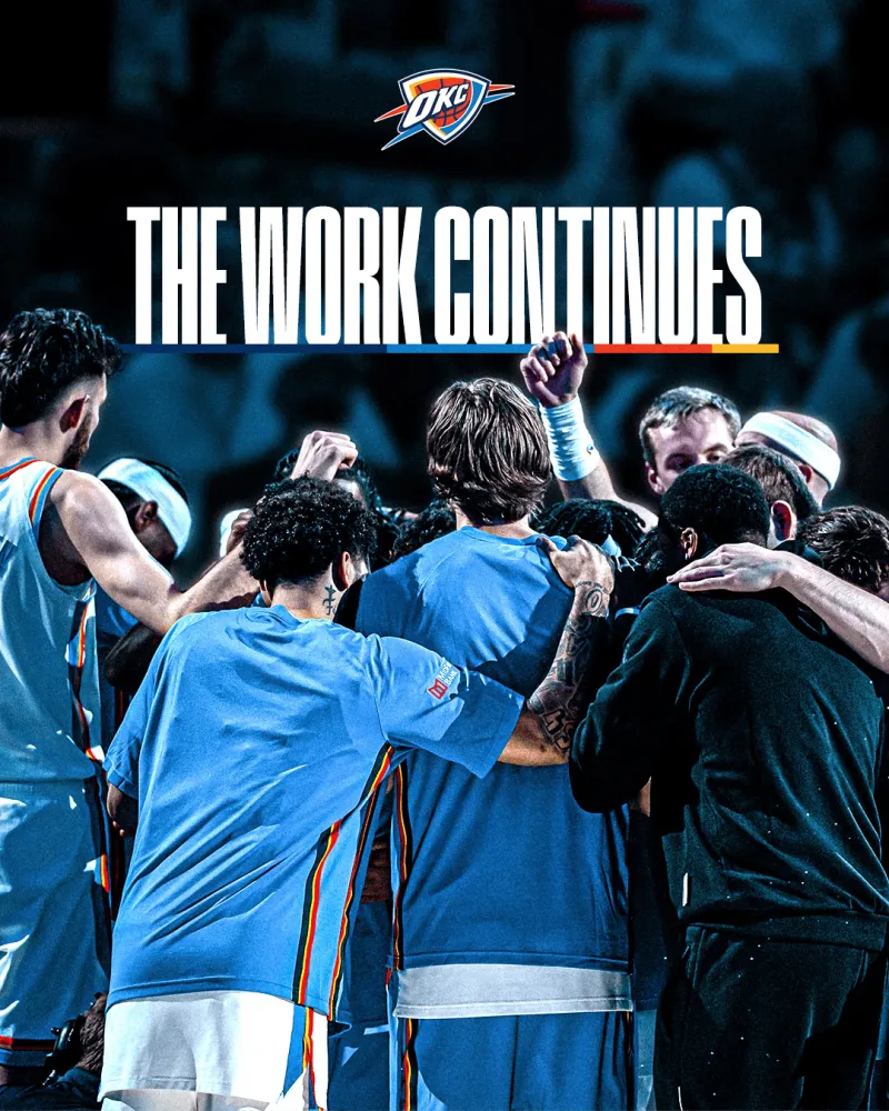 实况播放-冲击卫冕！雷霆官方晒海报：我们连续三年斩获西部头号种子